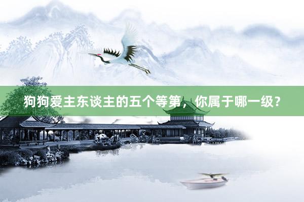 狗狗爱主东谈主的五个等第，你属于哪一级？